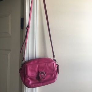 Coach pink/purple crossbody bag